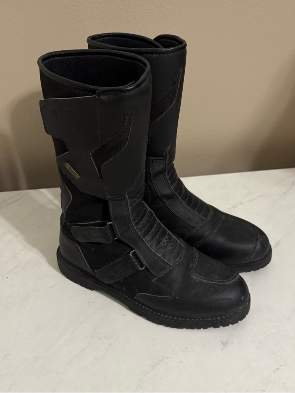 SIDI Size 10 Black All Road Gore Tex Boots Riding Biker Motorcycle Grunge Travel